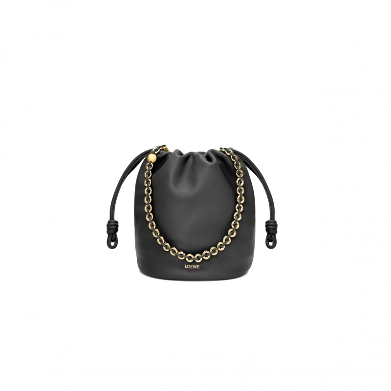 LOEWE FLAMENCO PURSE BUCKET IN MELLOW NAPPA LAMBSKIN A411FPBX02-1100 (32*24*17cm) LOEWE FLAMENCO PURSE BUCKET IN MELLOW NAPPA LAMBSKIN A411FPBX02-1100 (32*24*17cm)