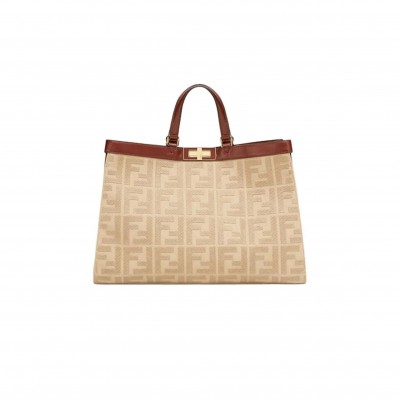 FENDI X-TOTE FABRIC BEIGE 8BH374A9P6F1E1A (41*28*16cm)