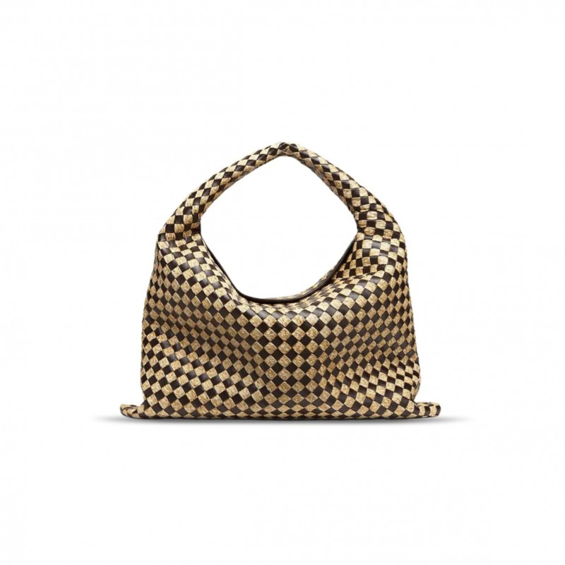 BOTTEGA VENETA RAFFIA AND COWHIDE HOP 792695V43D12377 (54*24*13cm)
