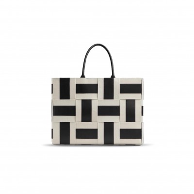 BOTTEGA VENETA COTTON WITH LINEN WITH POLYURETHANE TOTE BAG 755219V2OS19815 (45*34*11cm)