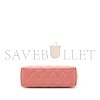 CHANEL MASTER PINK QUILTED CALFSKIN MINI KELLY SHOPPER BRUSHED GOLD HARDWARE AS4416 (19*13*7cm)
