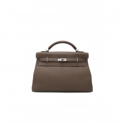 HERMES TOGO MAXI KELLY 42 RETOURNE PALLADIUM HARDWARE 19276 (42*27*17cm)