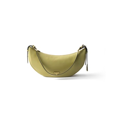 PRADA DEMI-LUNE LARGE LEATHER SHOULDER BAG 1BC255 (42*19.5*8.5cm)