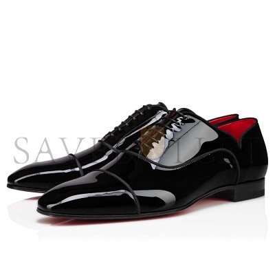 CHRISTIAN LOUBOUTIN GREGGY CHICKOXFORDS PATENT CALF LEATHER BLACK MEN 3220753J323 CHRISTIAN LOUBOUTIN GREGGY CHICKOXFORDS PATENT CALF LEATHER BLACK MEN 3220753J323