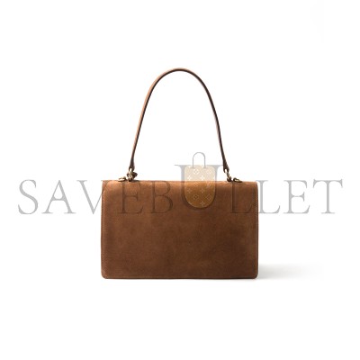PRADA SOFT SOUND MEDIUM SUEDE SHOULDER BAG 1BN023 (28*16*10cm) PRADA SOFT SOUND MEDIUM SUEDE SHOULDER BAG 1BN023 (28*16*10cm)