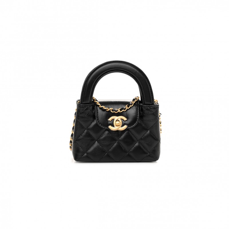 CHANEL MASTER SHINY AGED CALFSKIN QUILTED KELLY MINI NANO SHOPPER AP3435 (12.5*8*4cm)