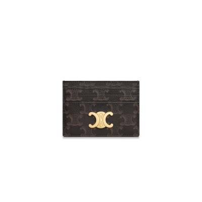 CELINE CARD HOLDER TRIOMPHE IN TRIOMPHE CANVAS 10L832CQH.04LU (11*8*0.3cm)
