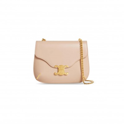 CELINE CHAIN BAG IN BESACE TRIOMPHE SHINY CALFSKIN 199273BF4.03ND (24.5*17*4cm)