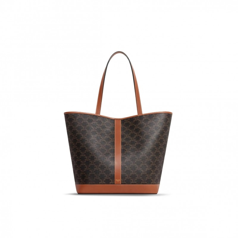 CELINE MEDIUM TOTE BAG TRIOMPHE IN TRIOMPHE CANVAS AND LAMBSKIN 115072CAS.04LU (31.5*31.5*16cm)