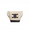 CELINE SMALL BUCKET BAG IN CUIR TRIOMPHE CANVAS AND COWHIDE 198242DU7.01VK (30*22*13cm)
