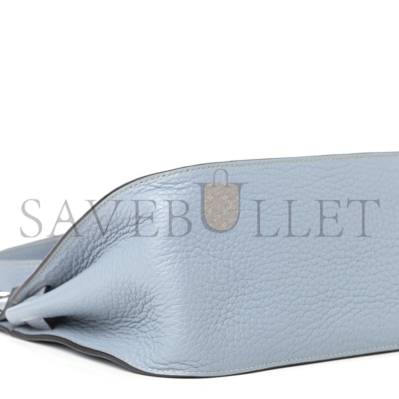 HERMÈS MASTER TAURILLON CLEMENCE JYPSIERE 28 BLEU LIN (28*22*12cm) 