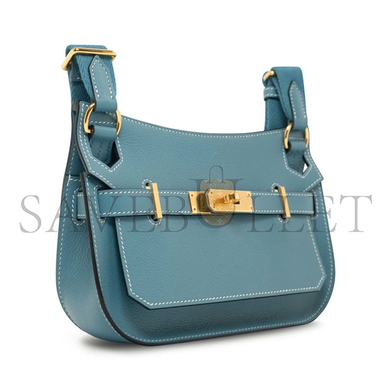 HERMÈS MASTER JYPSIERE MINI BLEU JEAN EVERCOLOR (23*17*5cm) 