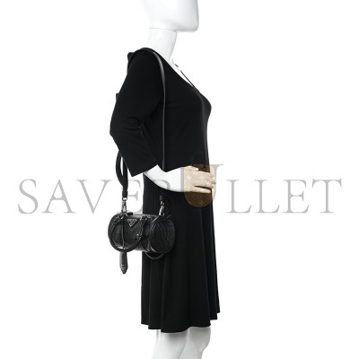 PRADA PENCIL ANTIQUE LEATHER TOP HANDLE BAG 1BA389 (22*10*9cm) PRADA PENCIL ANTIQUE LEATHER TOP HANDLE BAG 1BA389 (22*10*9cm)