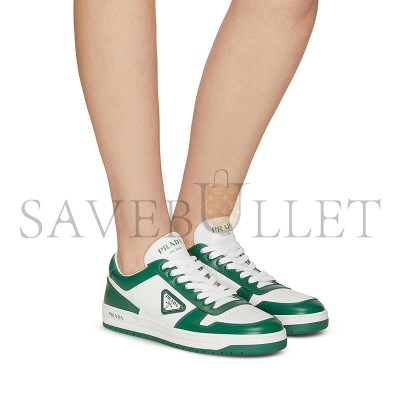 PRADA TWO-TONE LEATHER DOWNTOWN SNEAKERS F0A8Z PRADA TWO-TONE LEATHER DOWNTOWN SNEAKERS F0A8Z
