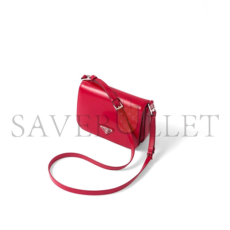 PRADA BRUSHED LEATHER SHOULDER BAG 1BD308 (21*15*6cm)