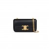 CELINE CHAIN SHOULDER BAG IN TRIOMPHE GLOSSY CALFSKIN 197993BF4.38NO (20*10*4cm)