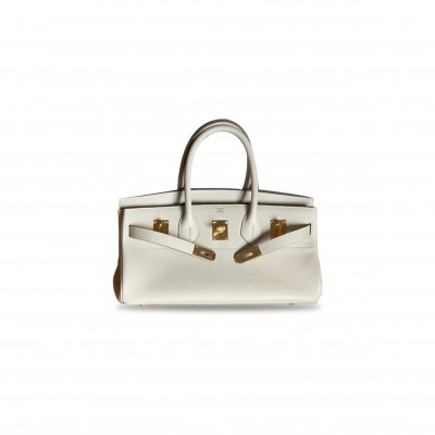 HERMÈS SHOULDER BIRKIN 42CM TOGO  MILKSHAKE WHITE GOLD BUCKLE (42cm)  