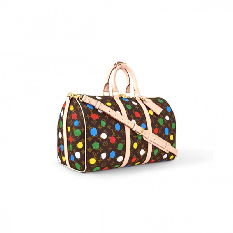 LOUIS VUITTON MASTER YAYOI KUSAMA KEEPALL BANDOULIERE 45 M46377 (45*27*20cm)