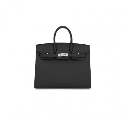 HERMES MASTER BIRKIN 30 SELLIER EPSOM LEATHER CK89 NOIR BLACK SILVER BUCKLE 101329 (30*22*15cm)