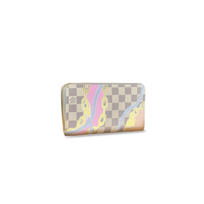 LOUIS VUITTON MASTER DAMIER AZUR NAUTICAL ZIPPY WALLET N40480 (19*10cm)