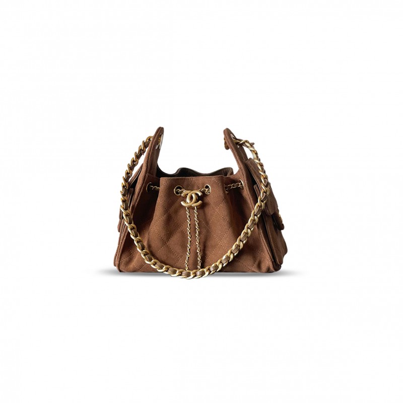 CHANEL MASTER 25 MINI HOBO BAG SUEDE AND CALFSKIN AS5631 02 (22*20*12.5cm)