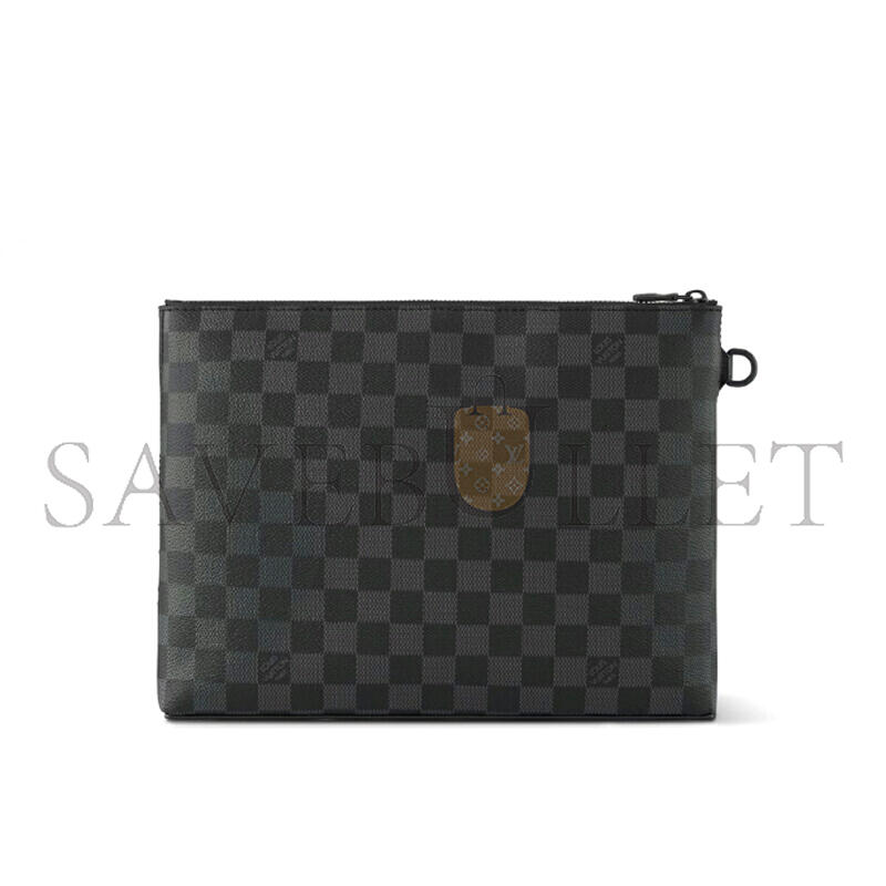 LOUIS VUITTON MASTER TAKEOFF POUCH DAMIER GRAPHITE N40504 (30*22*5cm)
