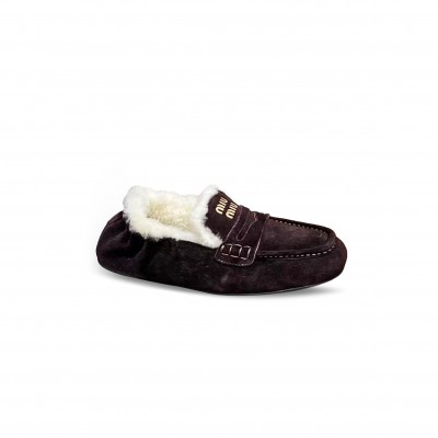 MIU MIU DETAIL SUEDE LOAFERS 5D341E MIU MIU DETAIL SUEDE LOAFERS 5D341E