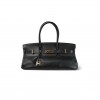 HERMES MASTER SHOULDER BIRKIN 42 JPG NOIR CLEMENCE GOLD PLATED 436528 (42*20*18cm)