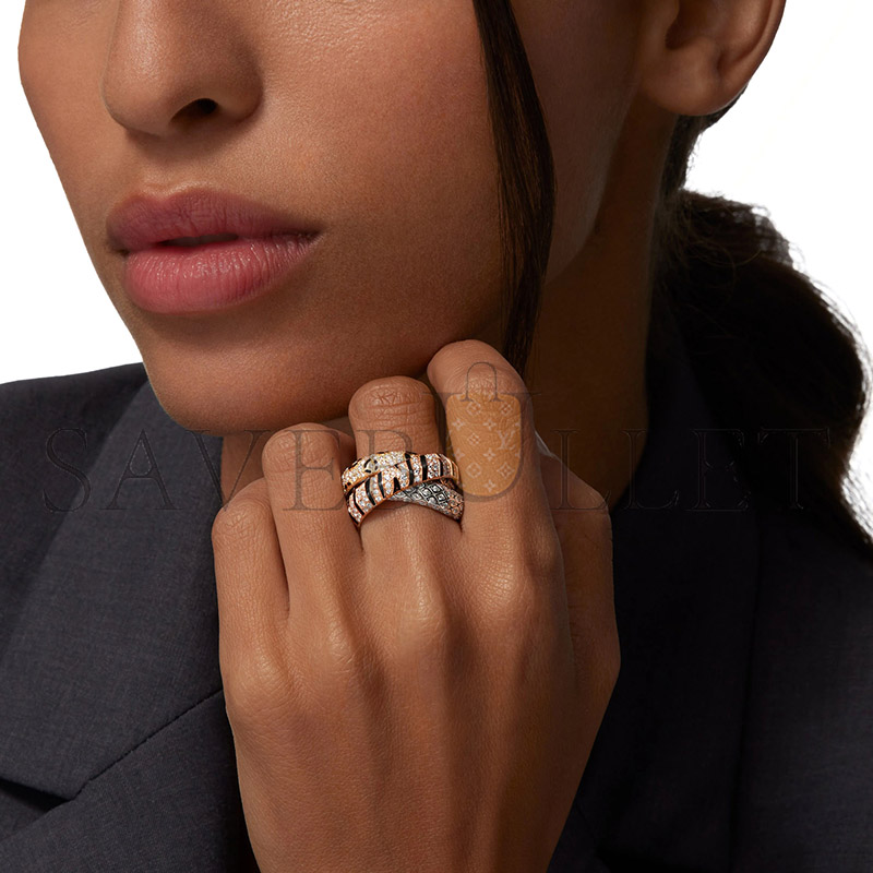 CARTIER TRINITY RING LACQUER PAVED N4814200