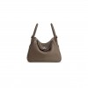HERMÈS LINDY 26 CLEMENCE ÉTOUPE PALLADIUM HARDWARE (26*18*12cm)