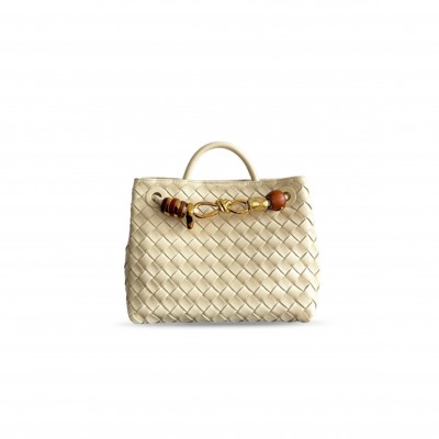 BOTTEGA VENETA SMALL ANDIAMO ICE CREAM COLOR BAG 743568 (25*22*10.5cm) 