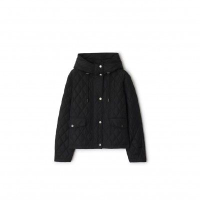 BURBERRY CROPPED-NYLON-STEPPJACKE MIT KAPUZE 81103291