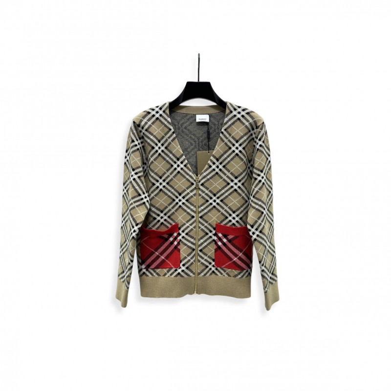 BURBERRY WOOL CARDIGAN IN CHECK 81184121 