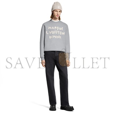 LOUIS VUITTON EMBROIDERED SIGNATURE SWEATSHIRT 1AIKCO LOUIS VUITTON EMBROIDERED SIGNATURE SWEATSHIRT 1AIKCO
