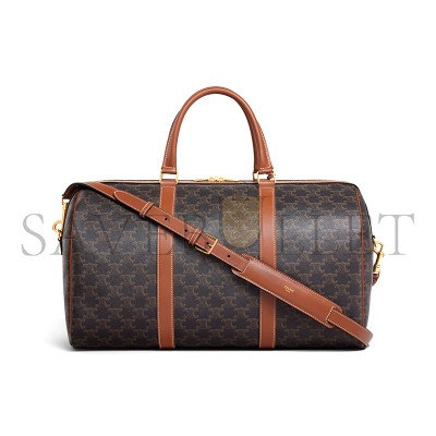 CELINE MEDIUM TRAVEL BAG IN TRIOMPHE CANVAS AND CALFSKIN 190662CAS.04LU (45*24*21cm) CELINE MEDIUM TRAVEL BAG IN TRIOMPHE CANVAS AND CALFSKIN 190662CAS.04LU (45*24*21cm)