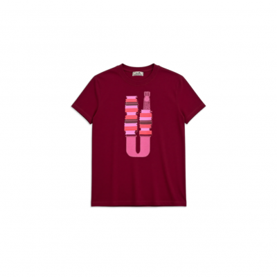HERMES PRINTED STRAIGHT T-SHIRT H6E4647DA3V34