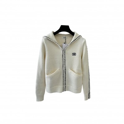 CELINE HOODED ZIP-UP CARDIGAN CELINE HOODED ZIP-UP CARDIGAN