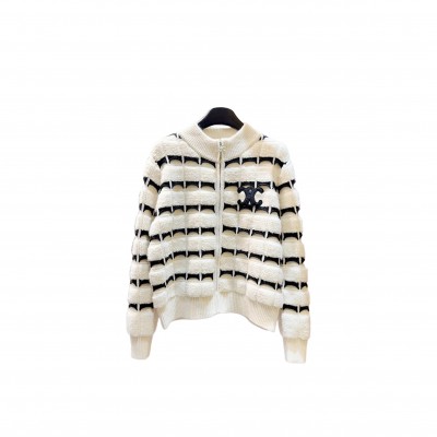 CELINE STRIPED PATCHWORK STAND COLLAR COAT CELINE STRIPED PATCHWORK STAND COLLAR COAT