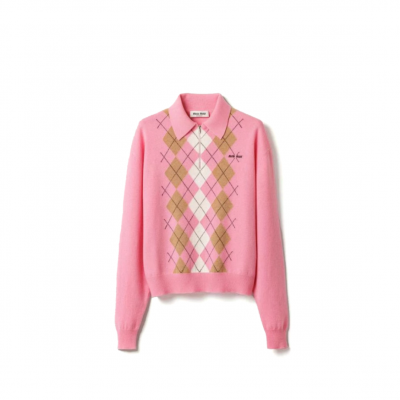 MIU MIU CASHMERE POLO SHIRT WITH ZIP MMLB70 MIU MIU CASHMERE POLO SHIRT WITH ZIP MMLB70