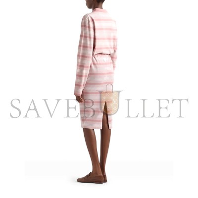 PRADA STRIPED KNIT POLO SHIRT 