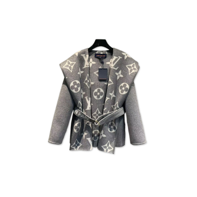 LOUIS VUITTON BELTED DOUBLE FACE HOODED COAT