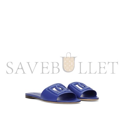 DOLCE GABBANA CALFSKIN SLIDERS WITH DG LOGO CQ0436AY32980623