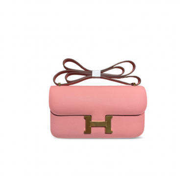 HERMES MASTER CONSTANCE ELAN EPSOM ROSE CONFETTI GOLD HARDWARE (26*16*6cm)