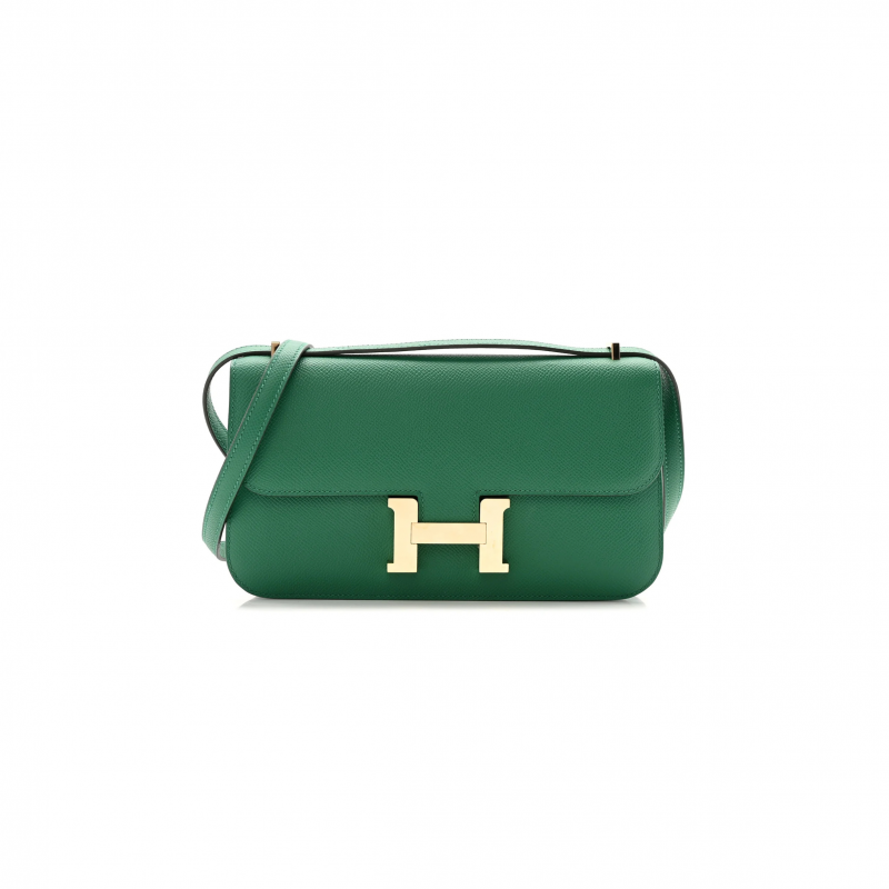 HERMES MASTER CONSTANCE ELAN EPSOM VERT VERTIGO GOLD HARDWARE (26*16*6cm)