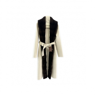 LORO PIANA MINK COLLAR LONG COAT