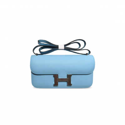 HERMES MASTER CONSTANCE ELAN EPSOM CELESTE PALLADIUM HARDWARE (26*16*6cm)