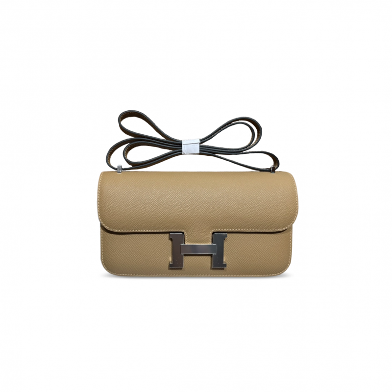 HERMES MASTER CONSTANCE ELAN EPSOM CHAI PALLADIUM HARDWARE (26*16*6cm)