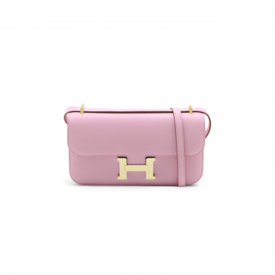 HERMES MASTER CONSTANCE ELAN EPSOM MAUVE SYLVESTRE GOLD HARDWARE (26*16*6cm)