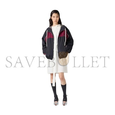 MIU MIU TECHNICAL SILK ZIPPER BLOUSON JACKET ML1220