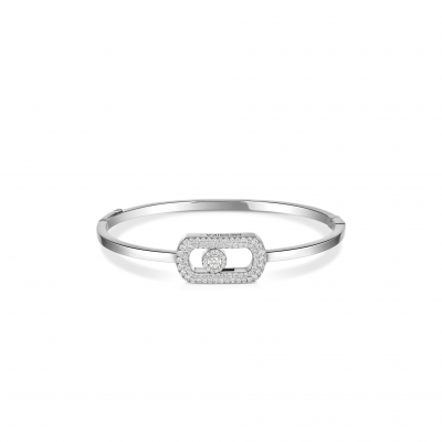 MESSIKA SO MOVE PAVÉ BANGLE WHITE GOLD DIAMOND BRACELET 13428-WG
